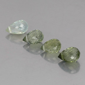 Pedras preciosas de turmalina verde floresta claro natural de 2,25 ct, briolete, VS