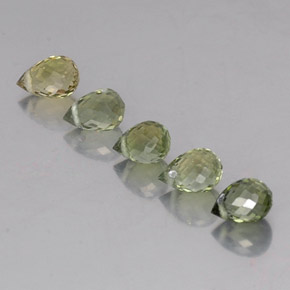 Pedras preciosas de turmalina verde natural de 2,16 ct, briolete, VS
