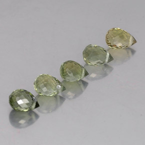 Pedras preciosas de turmalina verde natural de 2,16 ct, briolete, VS