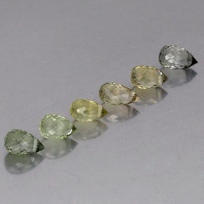 Pedras preciosas de turmalina multicolorido natural de 2,22 ct, briolete, VS