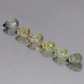 Pedras preciosas de turmalina multicolorido natural de 2,22 ct, briolete, VS