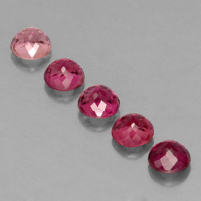 Pedras preciosas de turmalina multicolorido natural de  ct, corte redondo, VVS