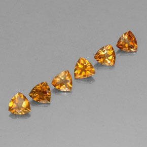 Pedras preciosas de turmalina laranja natural de 1,24 ct, trillion, VVS-VS