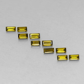 Pedras preciosas de turmalina verde natural de  ct, baguete, VS