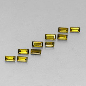 Pedras preciosas de turmalina verde natural de  ct, baguete, VS