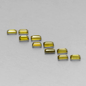 Pedras preciosas de turmalina verde natural de  ct, baguete, VS