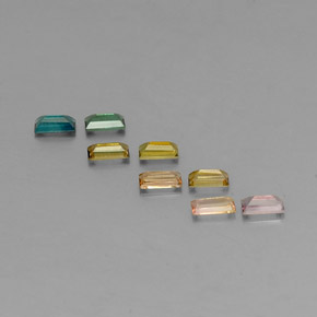 Pedras preciosas de turmalina multicolorido natural de  ct, baguete, VS