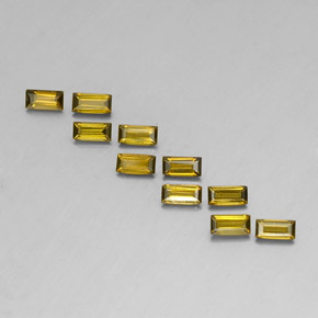Pedras preciosas de turmalina verde natural de  ct, baguete, VS