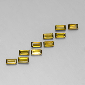 Pedras preciosas de turmalina verde natural de  ct, baguete, VS