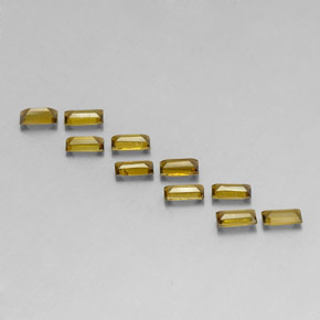 Pedras preciosas de turmalina verde natural de  ct, baguete, VS