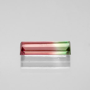 Turmalina multicolorido natural 1,05ct, baguete, VS