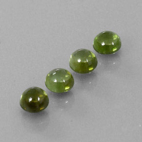 Pedras preciosas de turmalina verde natural de  ct, corte redondo, transparente
