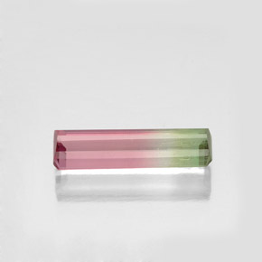 Turmalina multicolorido natural 0,92ct, corte esmeralda, SI