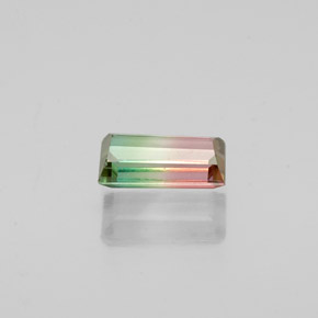 Turmalina multicolorido natural 0,56ct, baguete, VS