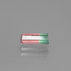 Turmalina bicolor natural 0,50ct, baguete, VS-SI