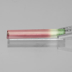 Turmalina multicolorido natural 0,93ct, baguete, VS-SI
