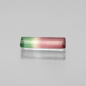 Turmalina multicolorido natural 0,53ct, corte esmeralda, VS-SI