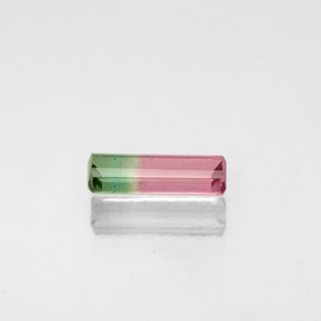 Turmalina bicolor natural 0,49ct, corte esmeralda, VS