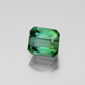Turmalina verde natural 1,15ct, corte esmeralda, VS