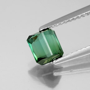 Turmalina verde natural 1,15ct, corte esmeralda, VS