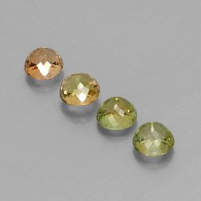 Pedras preciosas de turmalina verde natural de  ct, corte redondo, VVS-VS