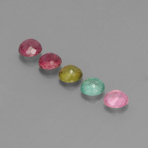 Pedras preciosas de turmalina multicolorido natural de  ct, corte redondo, VVS-VS