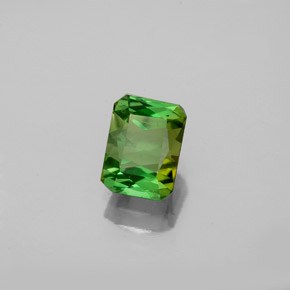 Turmalina verde natural 1,11ct, corte esmeralda, VS-SI