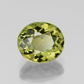 Turmalina verde natural 1,76ct, corte oval, VVS