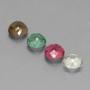 Pedras preciosas de turmalina multicolorido natural de  ct, corte redondo, VS