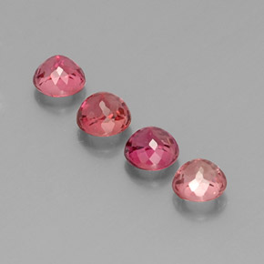 Pedras preciosas de turmalina rosa natural de  ct, corte redondo, VS