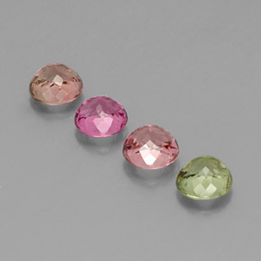 Pedras preciosas de turmalina multicolorido natural de  ct, corte redondo, VVS-VS