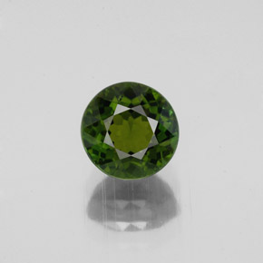 Turmalina verde natural 1,05ct, corte redondo, VS