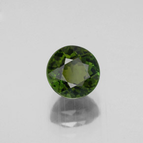 Turmalina verde natural 1,05ct, corte redondo, VS