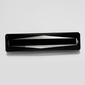 Turmalina preto natural 22,19ct, corte esmeralda, opaco