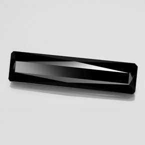 Turmalina preto natural 22,19ct, corte esmeralda, opaco