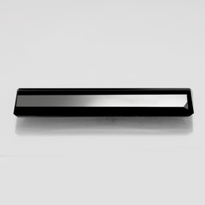 Turmalina preto natural 22,19ct, corte esmeralda, opaco