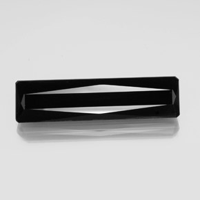 Turmalina preto natural 21,37ct, corte esmeralda, opaco