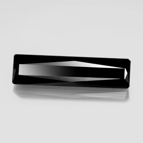 Turmalina preto natural 21,37ct, corte esmeralda, opaco