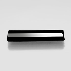 Turmalina preto natural 21,37ct, corte esmeralda, opaco