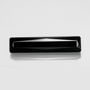 Turmalina preto natural 13,19ct, corte esmeralda, opaco
