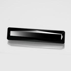 Turmalina preto natural 13,19ct, corte esmeralda, opaco