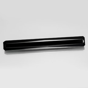 Turmalina preto natural 19,32ct, corte esmeralda, opaco