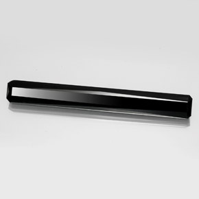 Turmalina preto natural 19,32ct, corte esmeralda, opaco