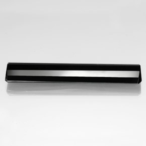 Turmalina preto natural 37,68ct, corte esmeralda, opaco