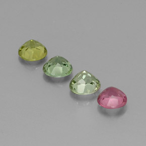 Pedras preciosas de turmalina multicolorido natural de  ct, corte redondo, VVS-VS