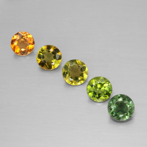 Pedras preciosas de turmalina multicolorido natural de  ct, corte redondo, VVS-VS