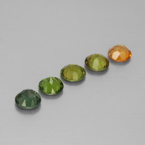 Pedras preciosas de turmalina multicolorido natural de  ct, corte redondo, VVS-VS