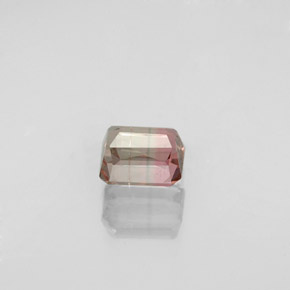 Turmalina bicolor natural 0,73ct, corte esmeralda, SI