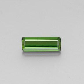 Turmalina verde médio natural 1,72ct, corte esmeralda, VVS-VS