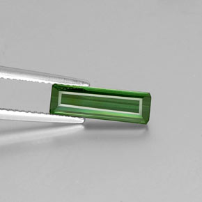 Turmalina verde natural 1,60ct, corte esmeralda, VVS